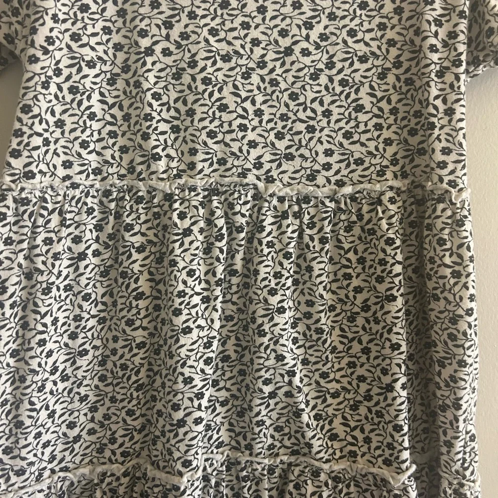 Girls' Floral Tiered Cotton Dress - size 6-7